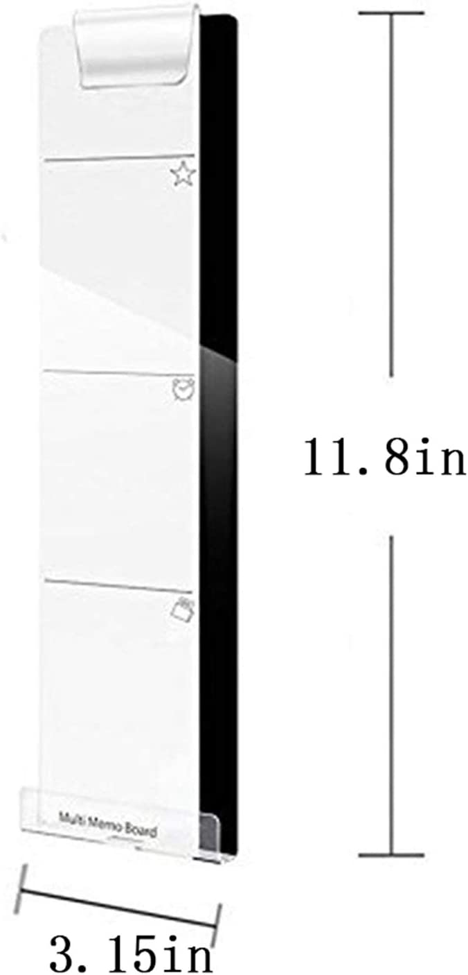 Acrylic Transparent Computer Monitor Side Panel/Memo Pads w/ Phone Holder