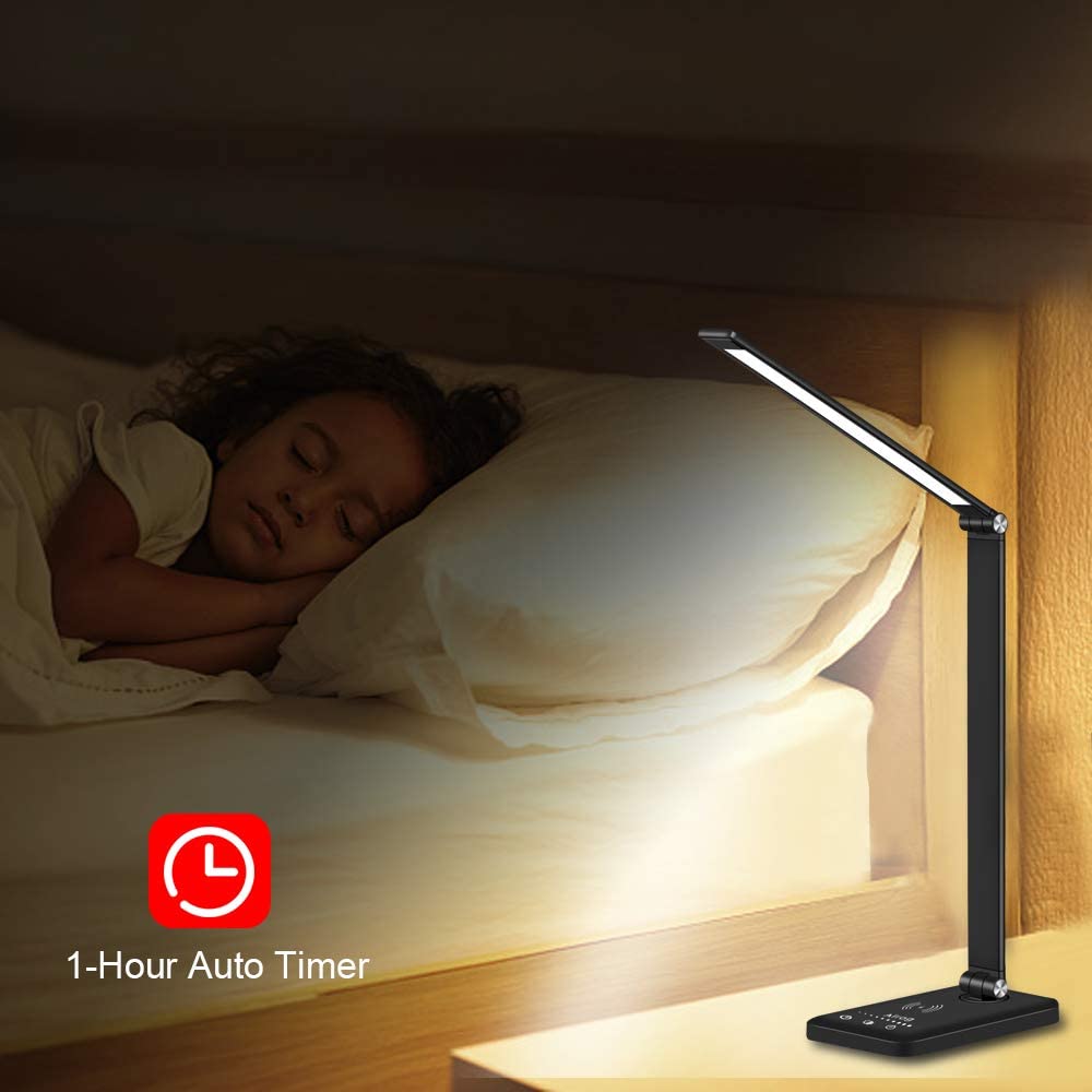 LED Desk Lamp w/ 10W Fast Wireless Charger