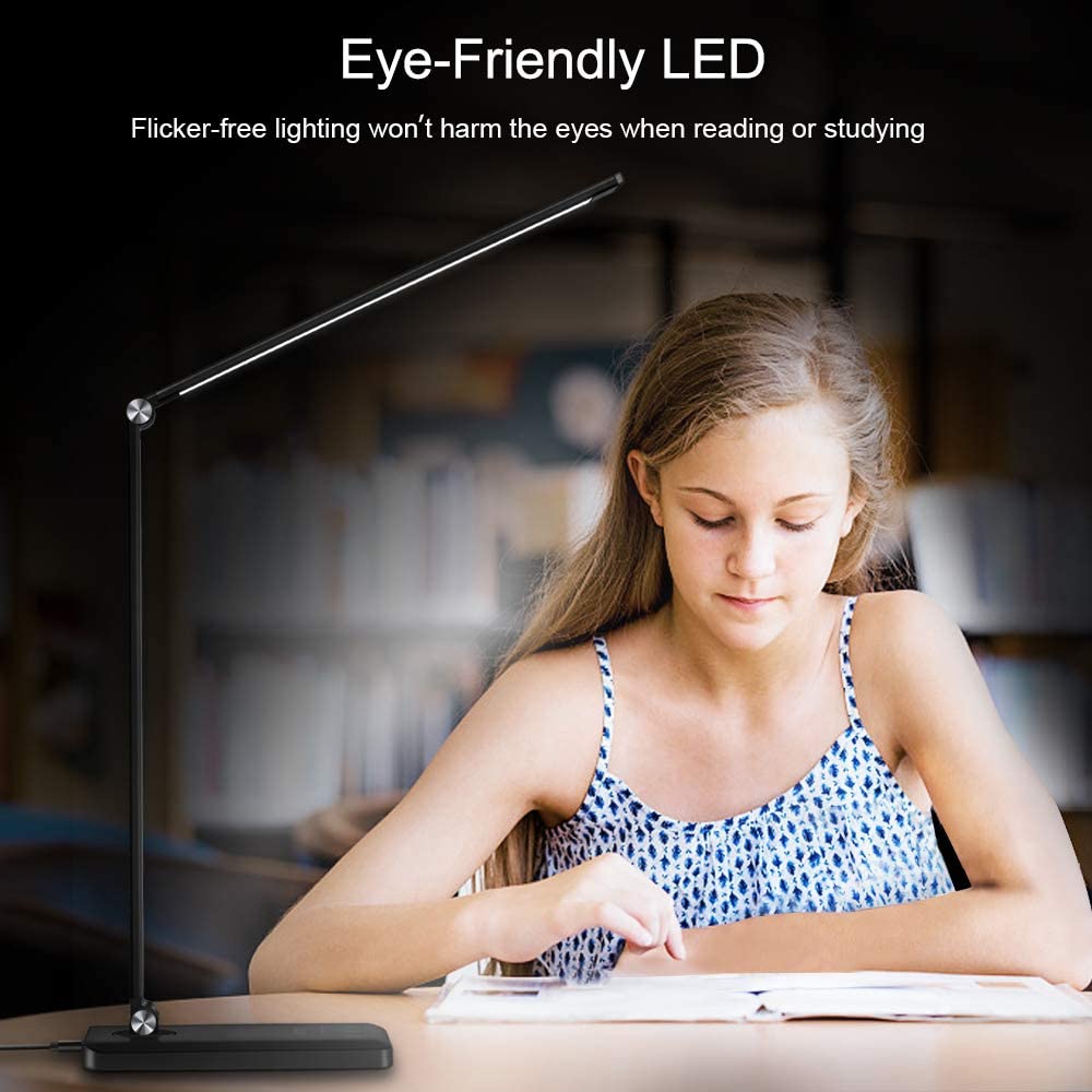 LED Desk Lamp w/ 10W Fast Wireless Charger