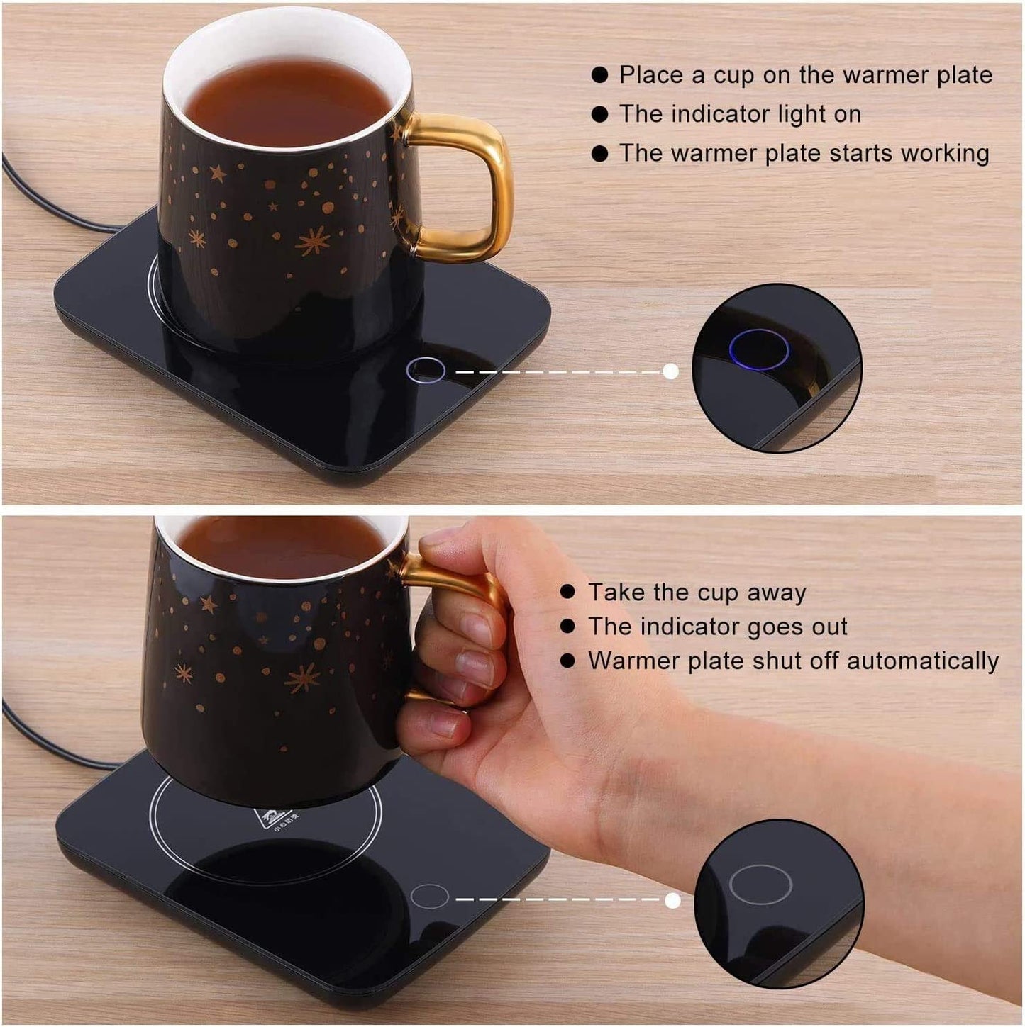 Cup and Candle Warmer w/ Automatic Shut-off