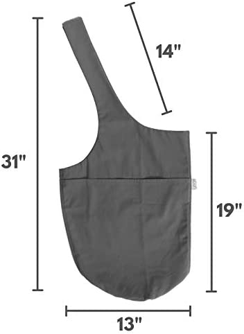 Yoga Mat Tote Sling Carrier with Large Side Pocket & Zipper Pocket