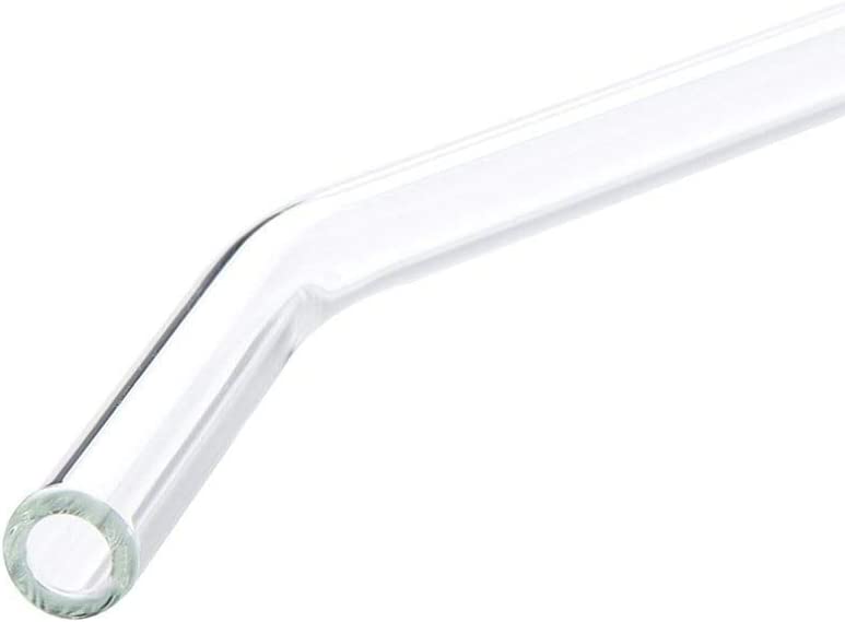 Reusable Drinking Glass Straws w/ Cleaning Brush - 6 PCS