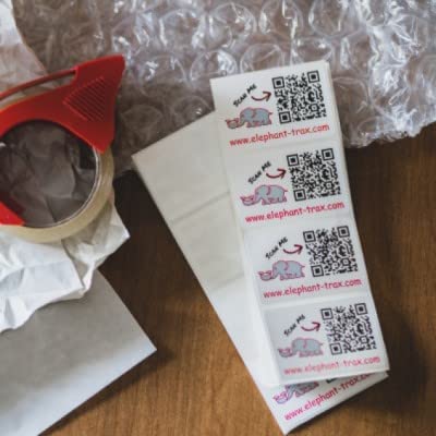 Elephant Trax Smart Storage QR Labels for Organizing Moving Storage & Inventory Tracking (40 Ultra Durable Unique Labels, 3x2)