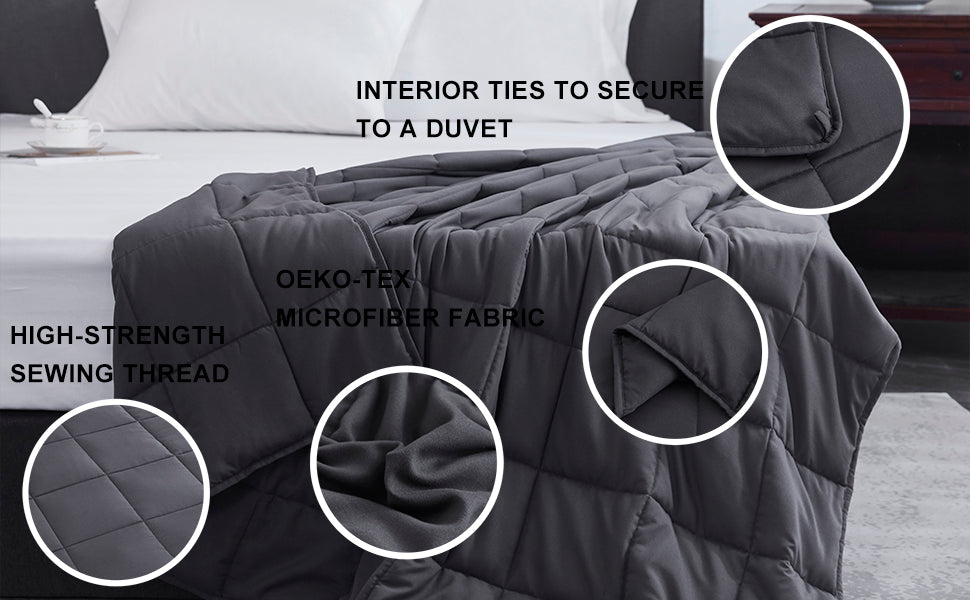 Weighted Cooling Breathable Blanket w/ Glass Beads All-Season Summer Fall Winter Soft Thick Comfort 36x48