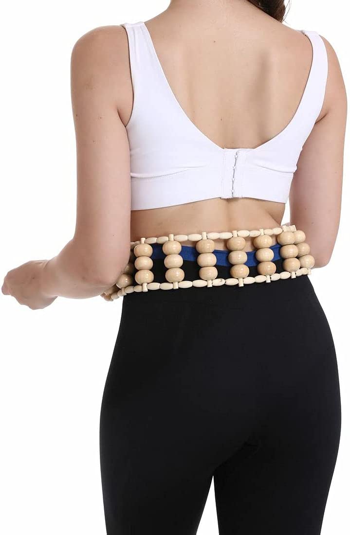 Roller Rope Back Massager Wood Therapy Cellulite Tools