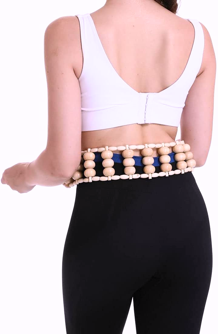 Roller Rope Back Massager Wood Therapy Cellulite Tools