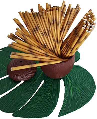 Yellow Bamboo Organic Drinking Paper Straws 100ct.