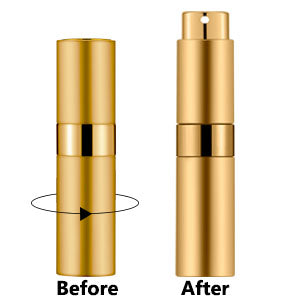 Portable Mini Perfume Atomizer Bottles 8ml 2 PCS w/ 3 Refillable Tools