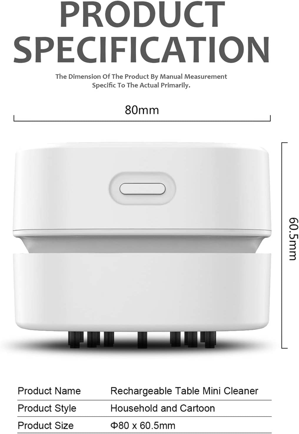Tabletop Vacuum Cleaner 360 Rotatable