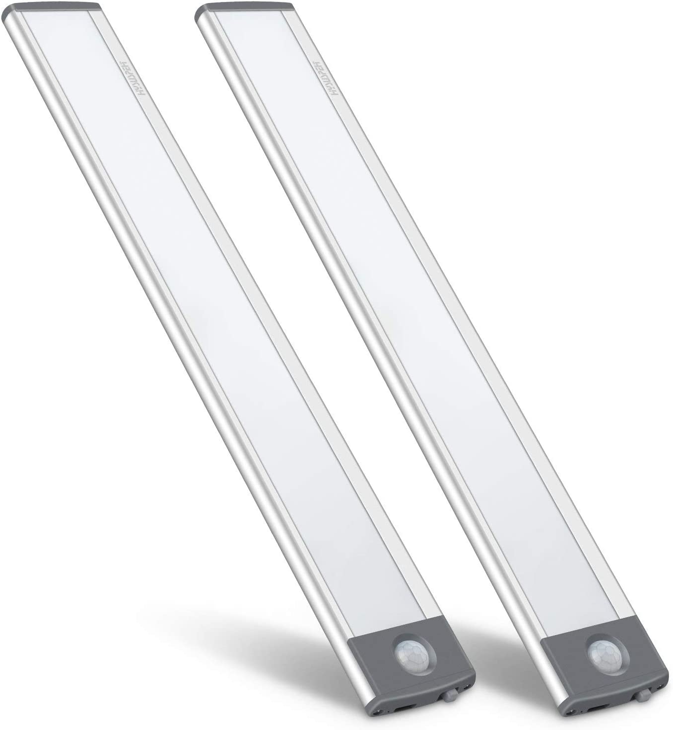 Motion Sensor Cabinet Light 54 LED Under Counter Closet Lighting Wireless Rechargeable - 2 Pack
