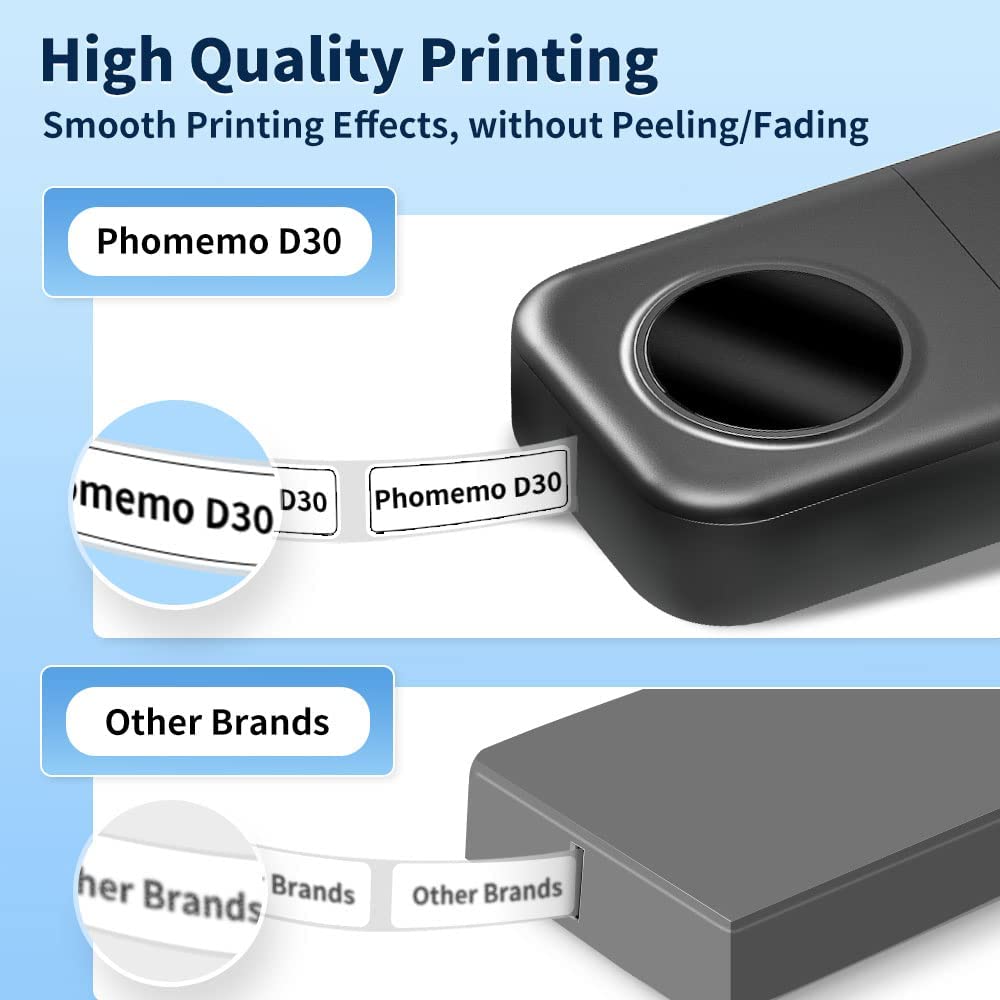 Mini Thermal Label Printer Portable Sticker Maker Inkless Bluetooth