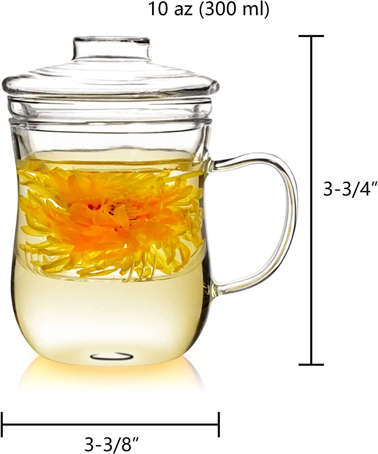 Tea Cup w/ Infuser &Lid 300ml