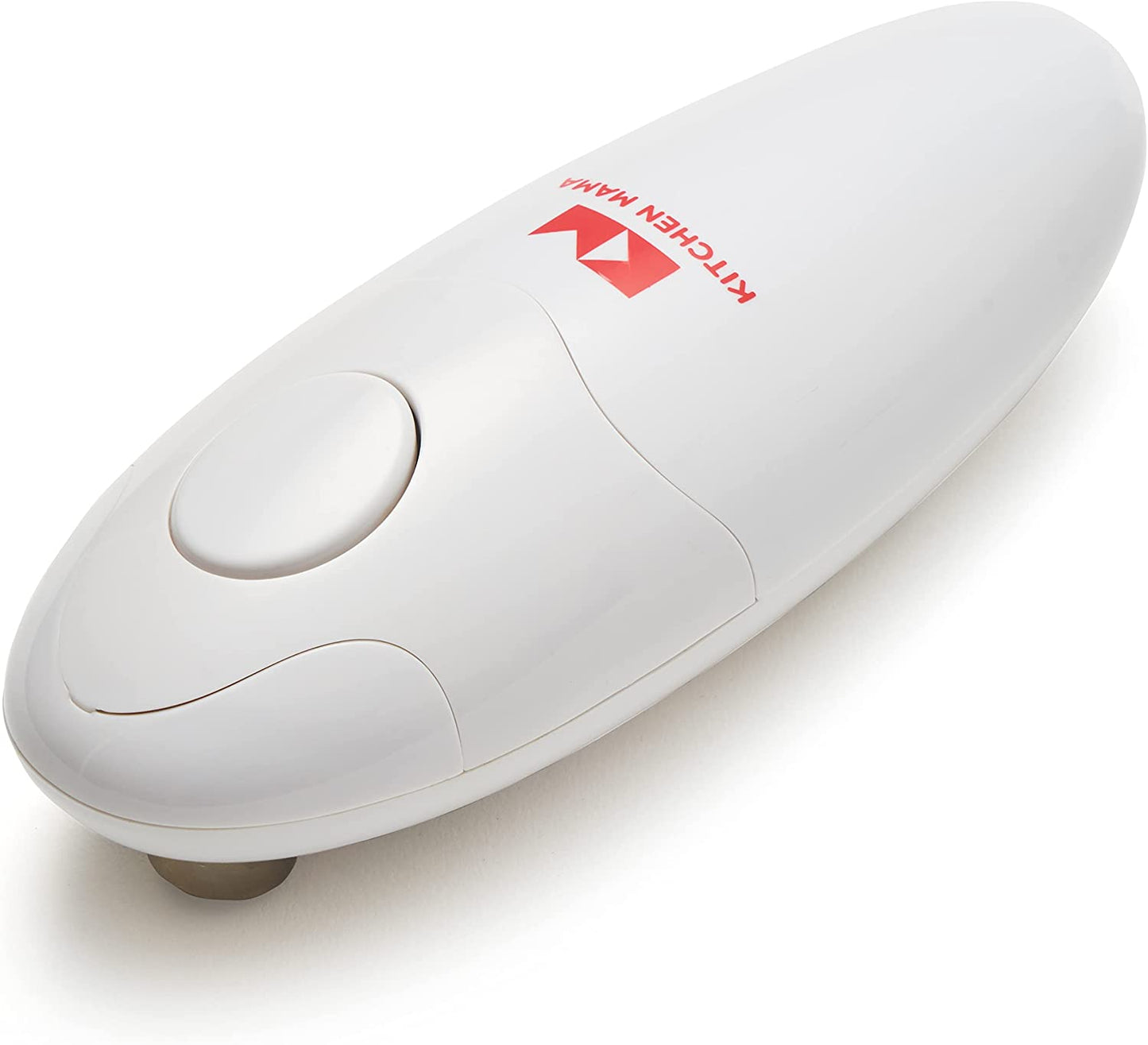 Electric Can Opener Smooth Edge, Food-Safe & Battery Operated Handheld Can Opener (White)