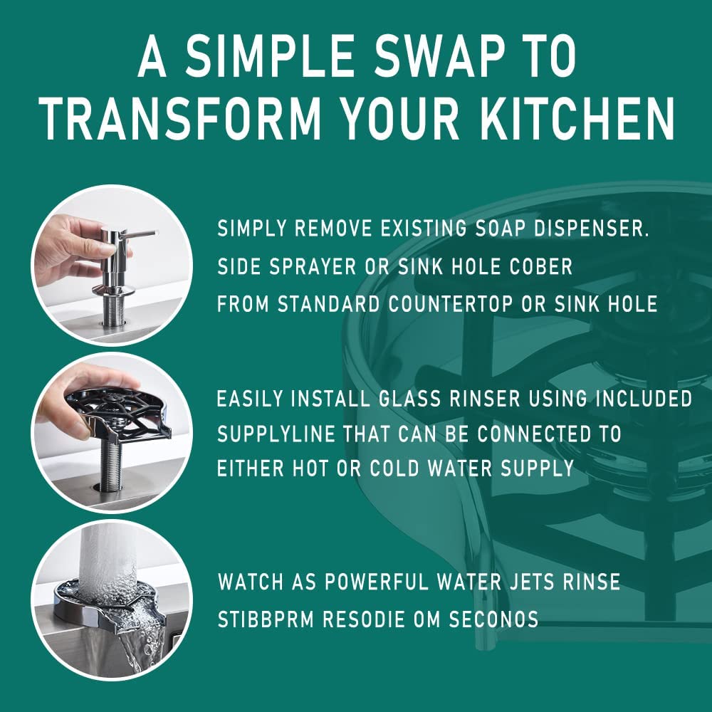 Glass Rinser For Kitchen Sink Washer Cleaner Accessories