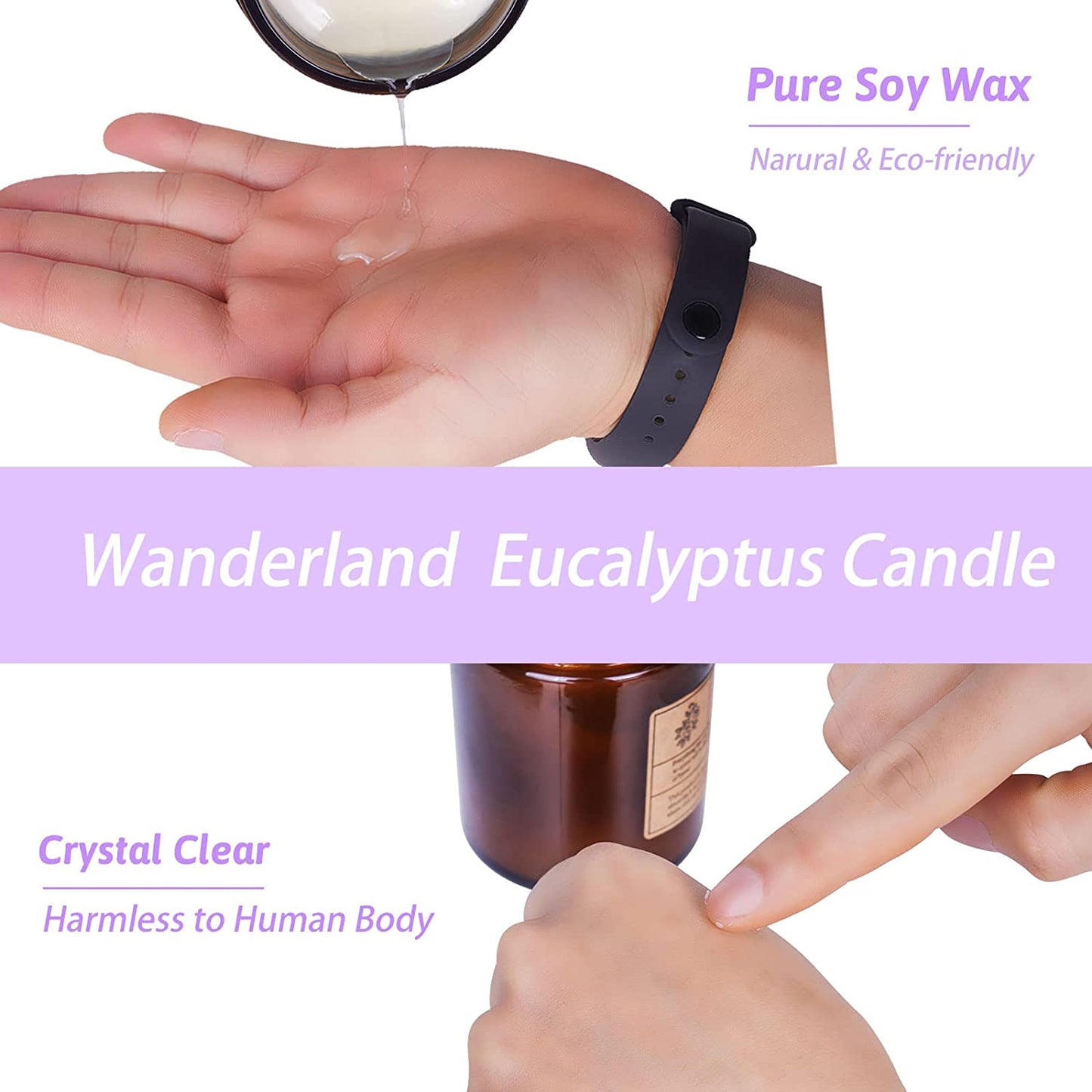 Aromatherapy Soy Candles Natural Lavender Scent Stress Relief
