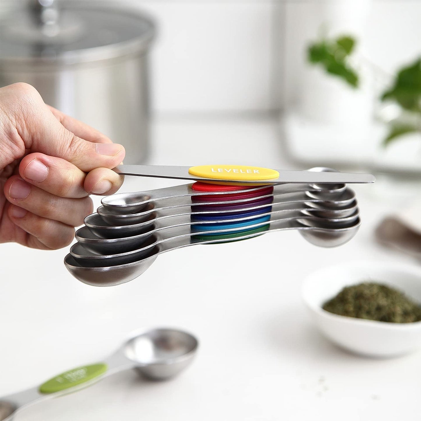 Magnetic Measuring Spoons Set Dual Sided Set of 8