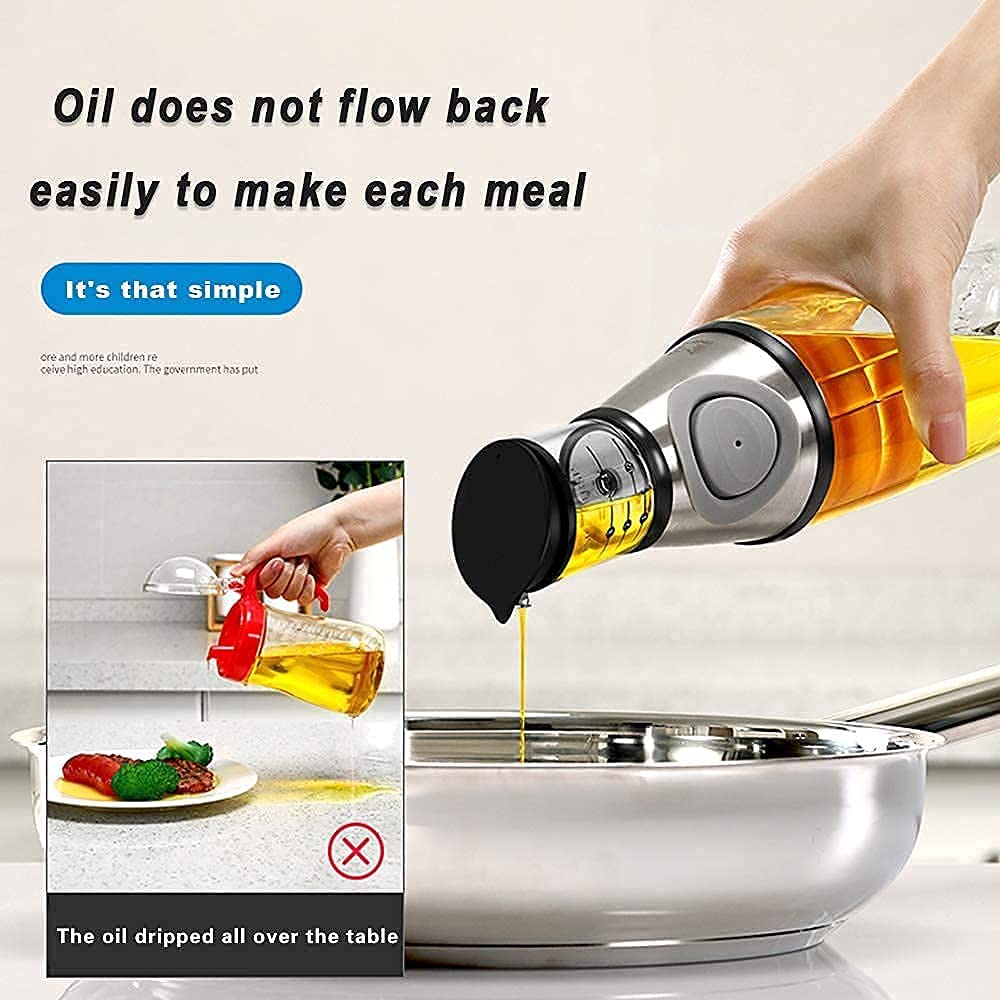 Glass Oil and Vinegar Dispenser w/ Scale 8.5oz