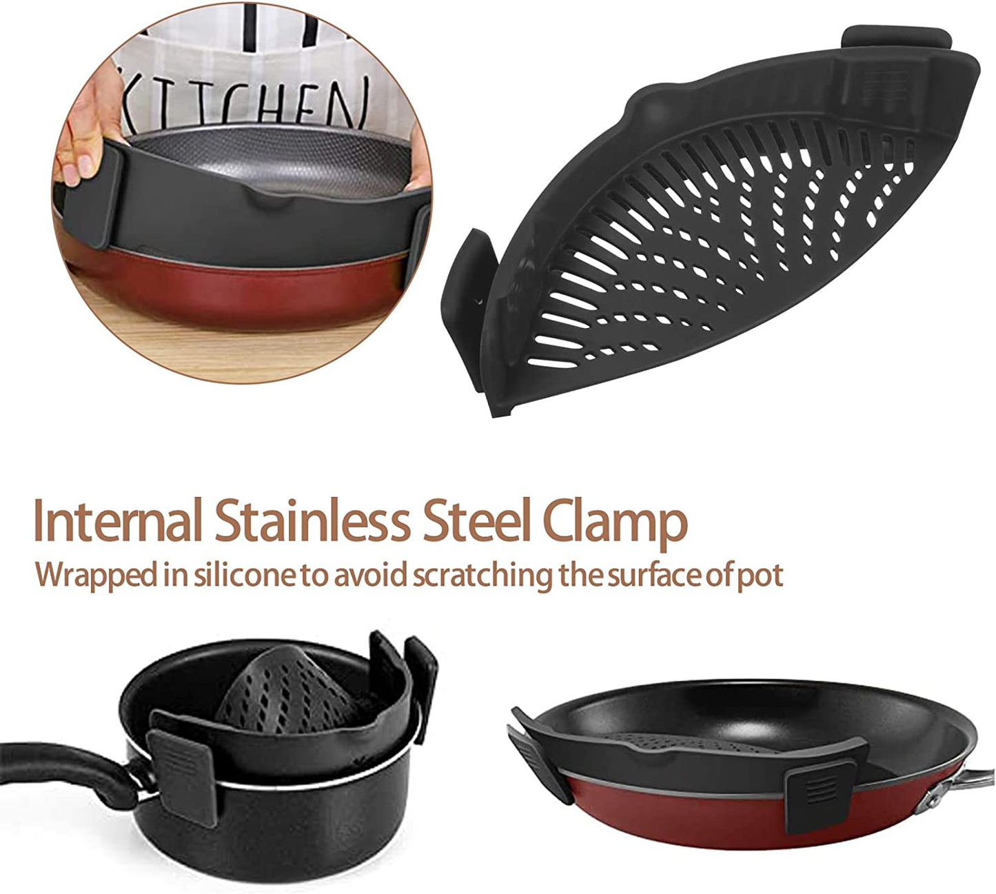 Silicone Food Strainer Clip Heat Resistant