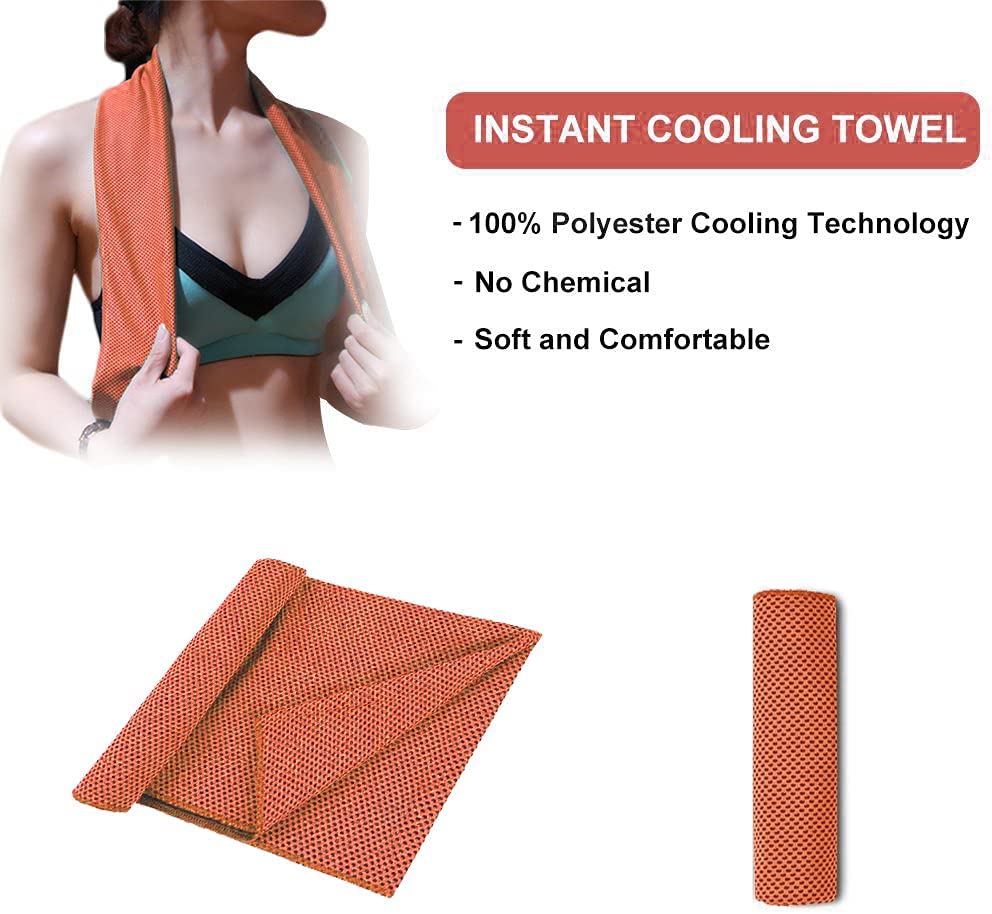 Ice Towel Cooling Microfiber 40"x 12" 4 Pack