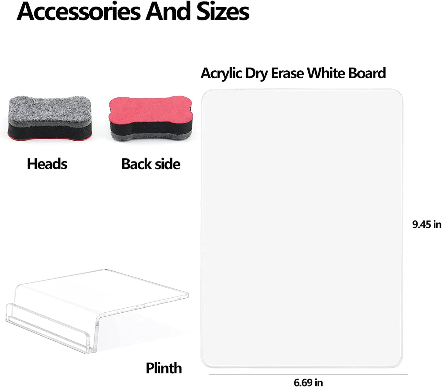 Tabletop Dry Eraser Board w/ Stand