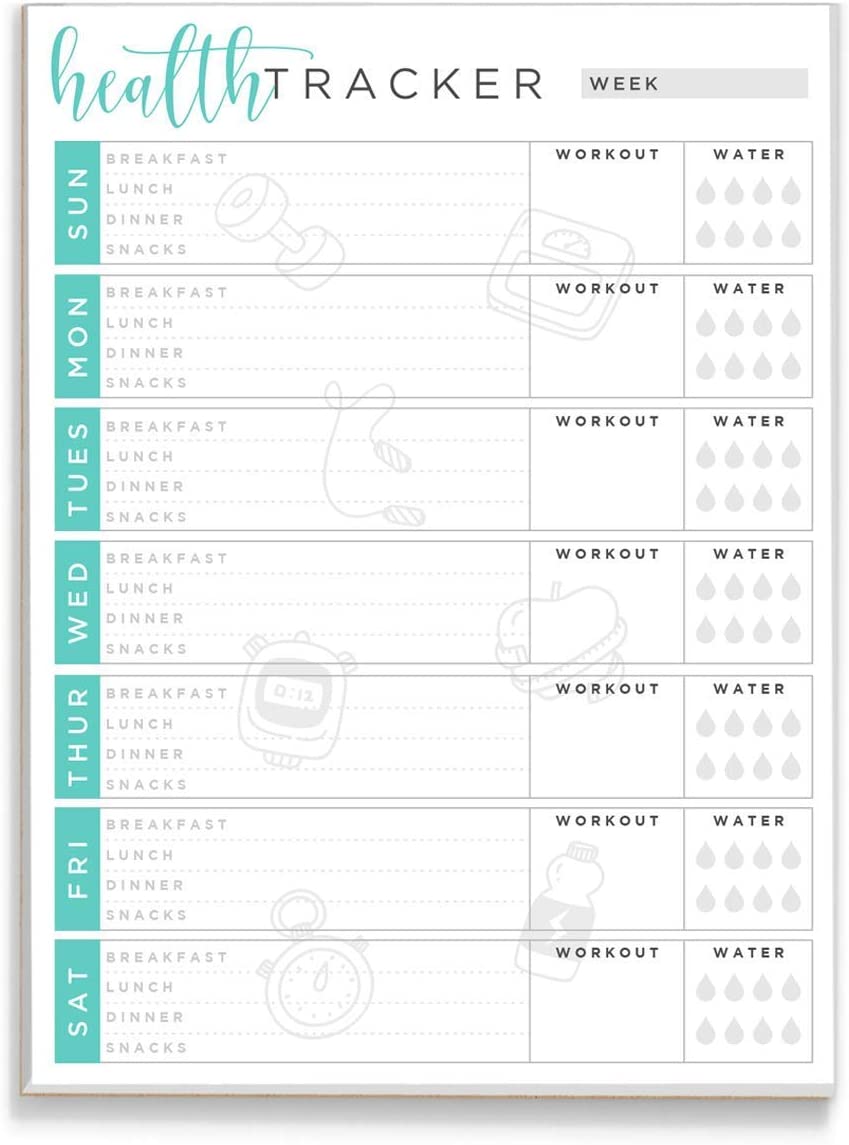 Weekly Health & Wellness Tracker Journal Exercise Planner