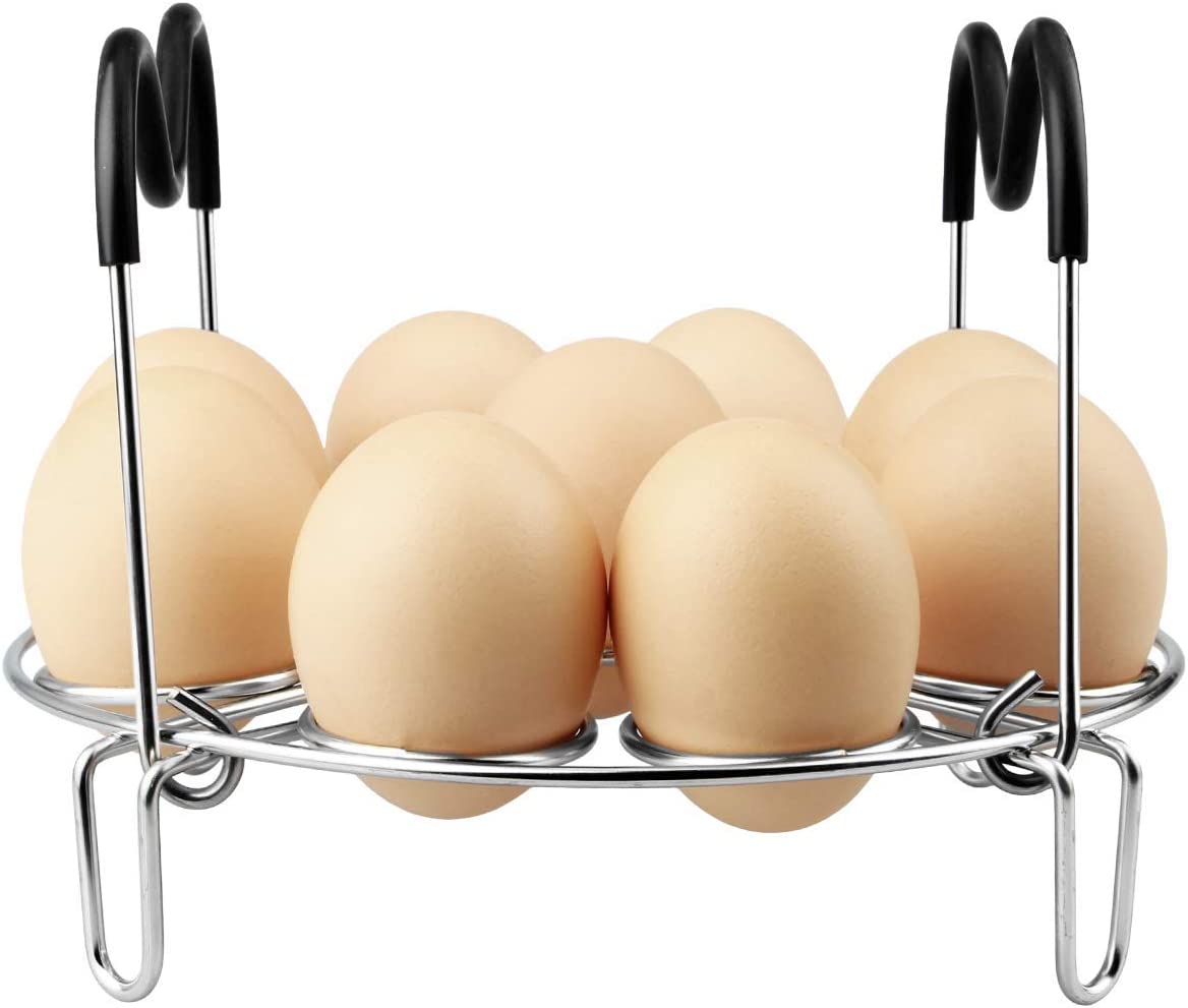 Egg Steamer Rack Trivet w/ Heat Resistant Handles for Instant Pot Accessories 5,6,8 Quart & Pressure Cooker