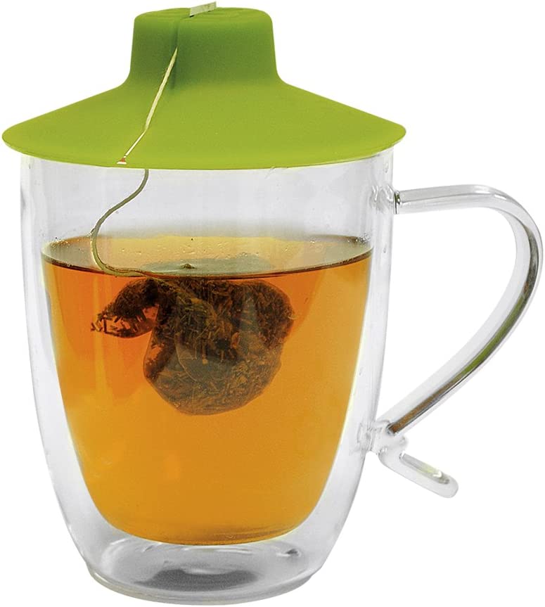 Double Wall Glass Mug & Tea Bag Buddy 16oz.
