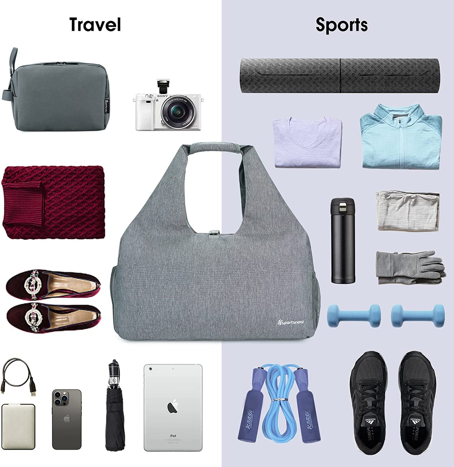 Yoga Mat Tote Bag Fits Mats w/ Carrying Strap LARGE