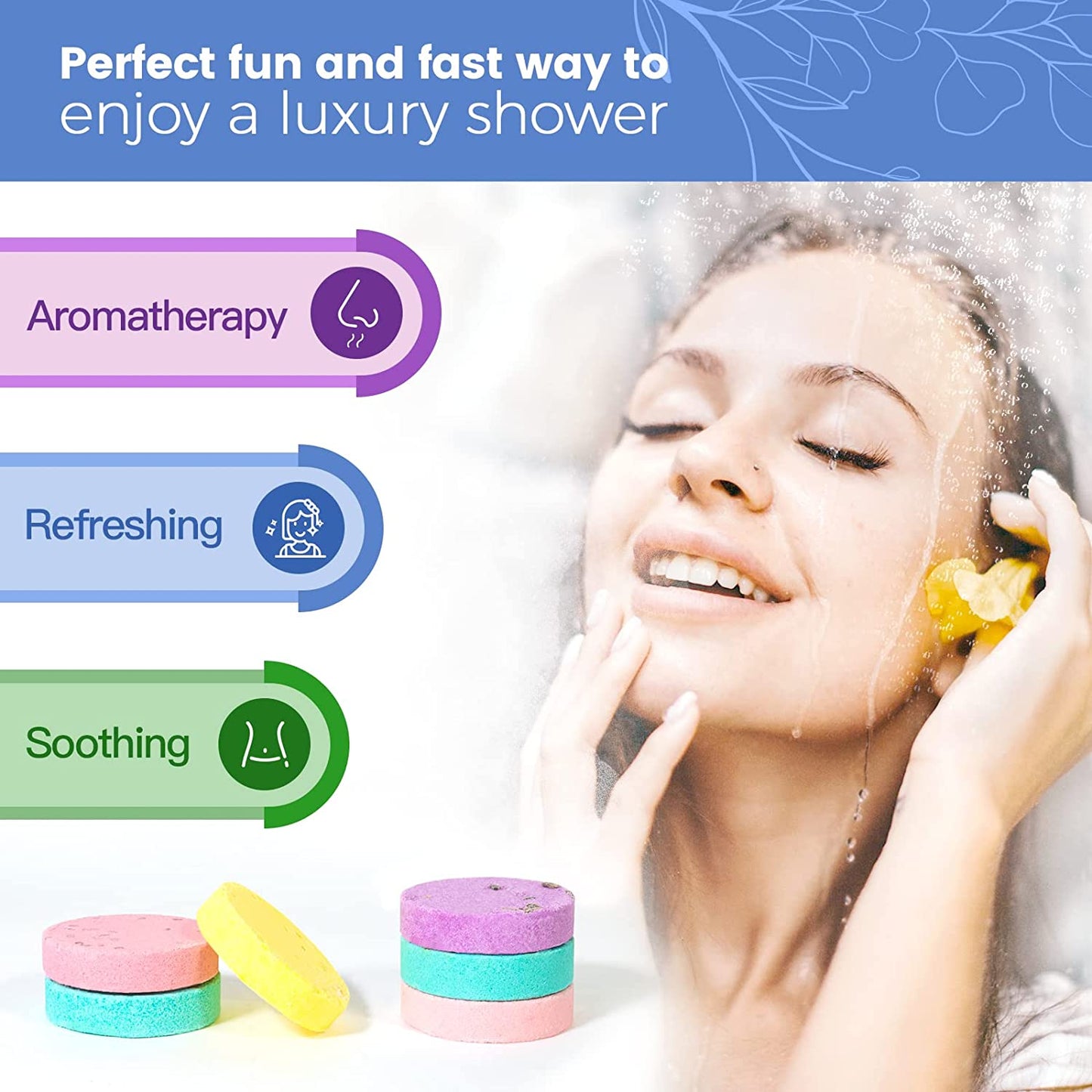 Shower Steamers w/ 18 Aromatherapy Essential Oils