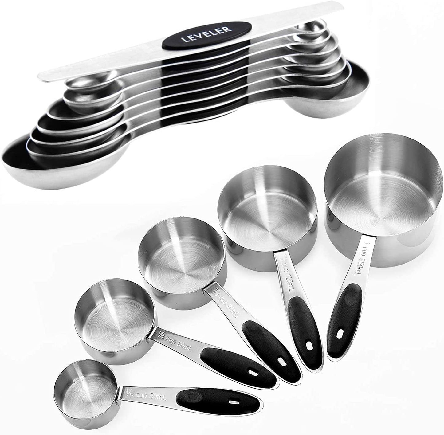 Measuring Cups & Magnetic Spoons Set - 13 PCS