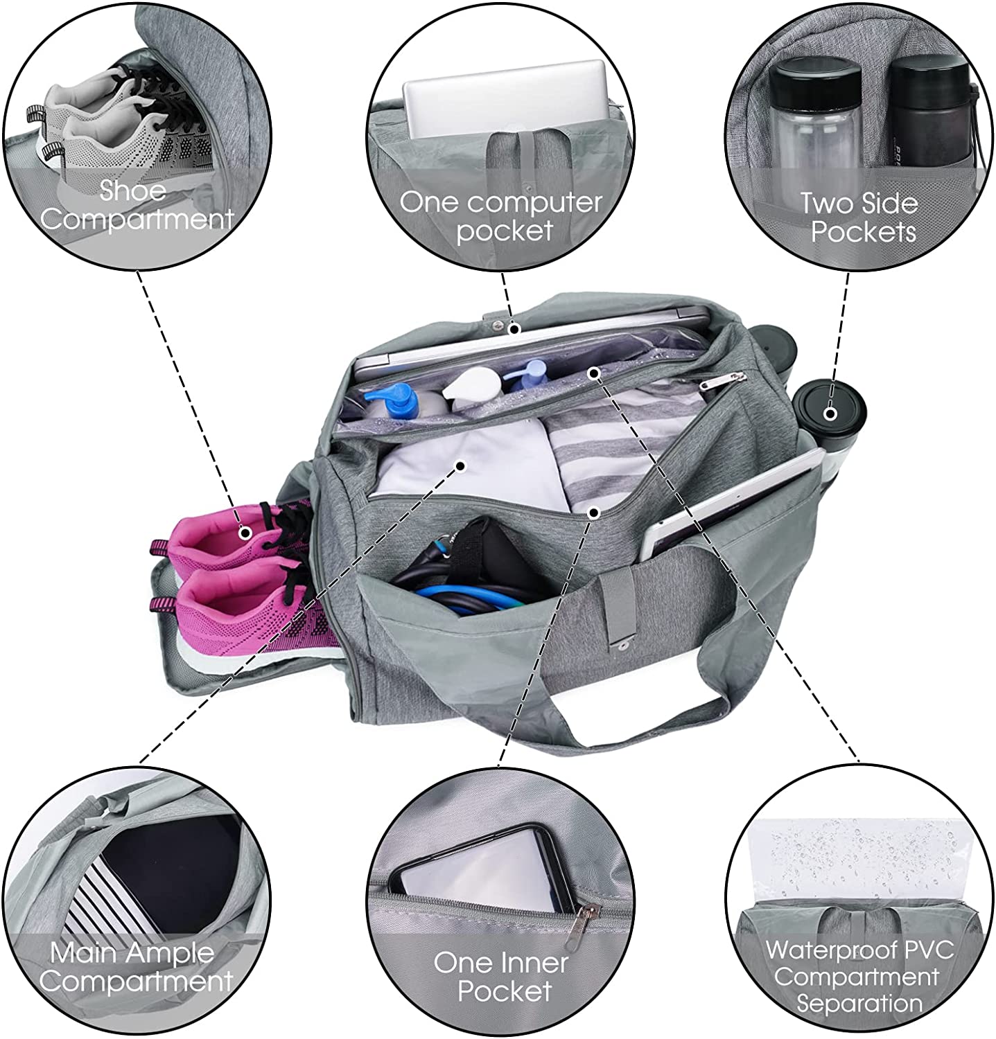 Yoga Mat Tote Bag Fits Mats w/ Carrying Strap LARGE