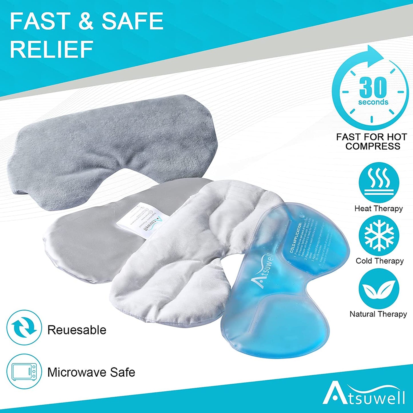 Sleep Eye Mask Compress Moist Heat & Cold Therapy