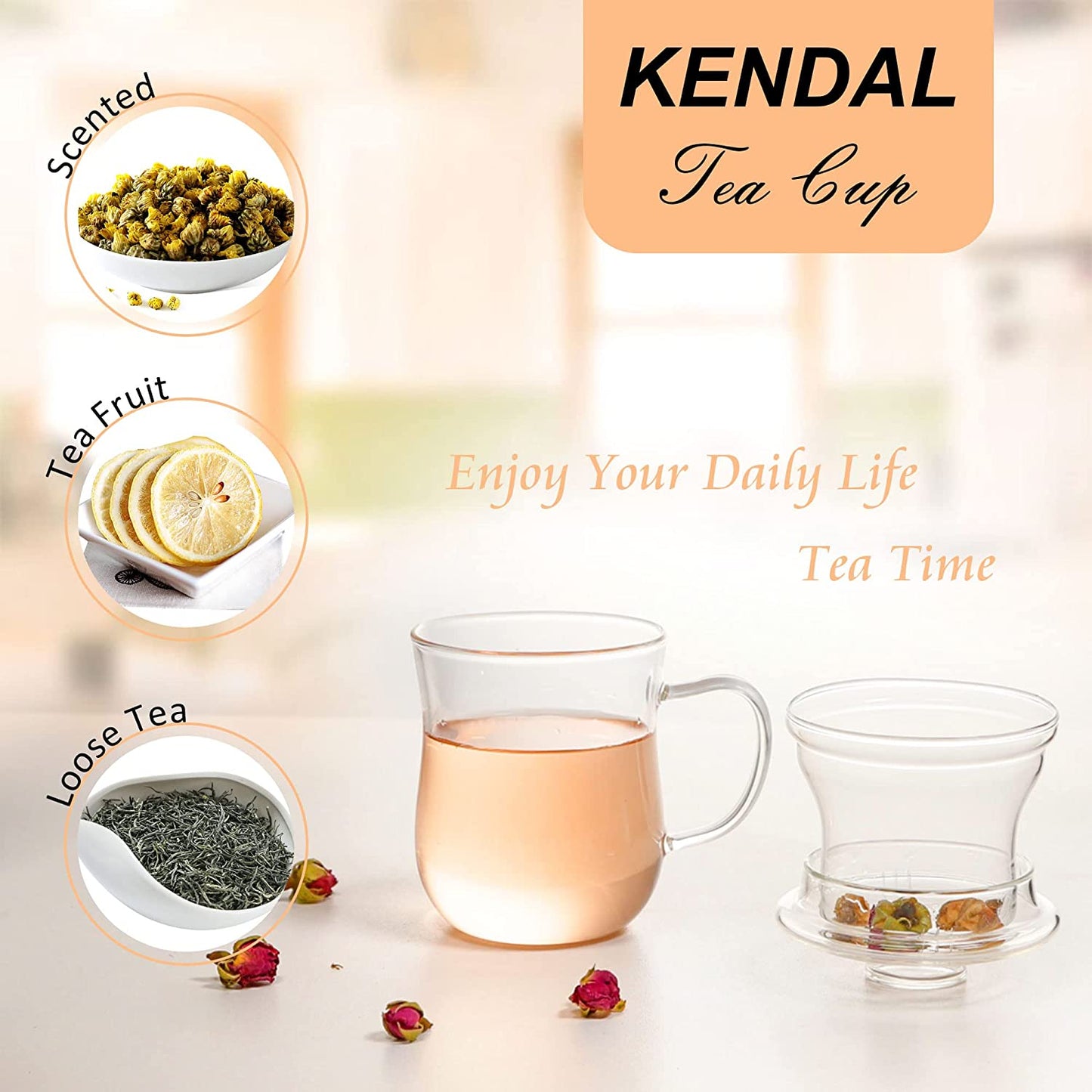 Tea Cup w/ Infuser &Lid 300ml