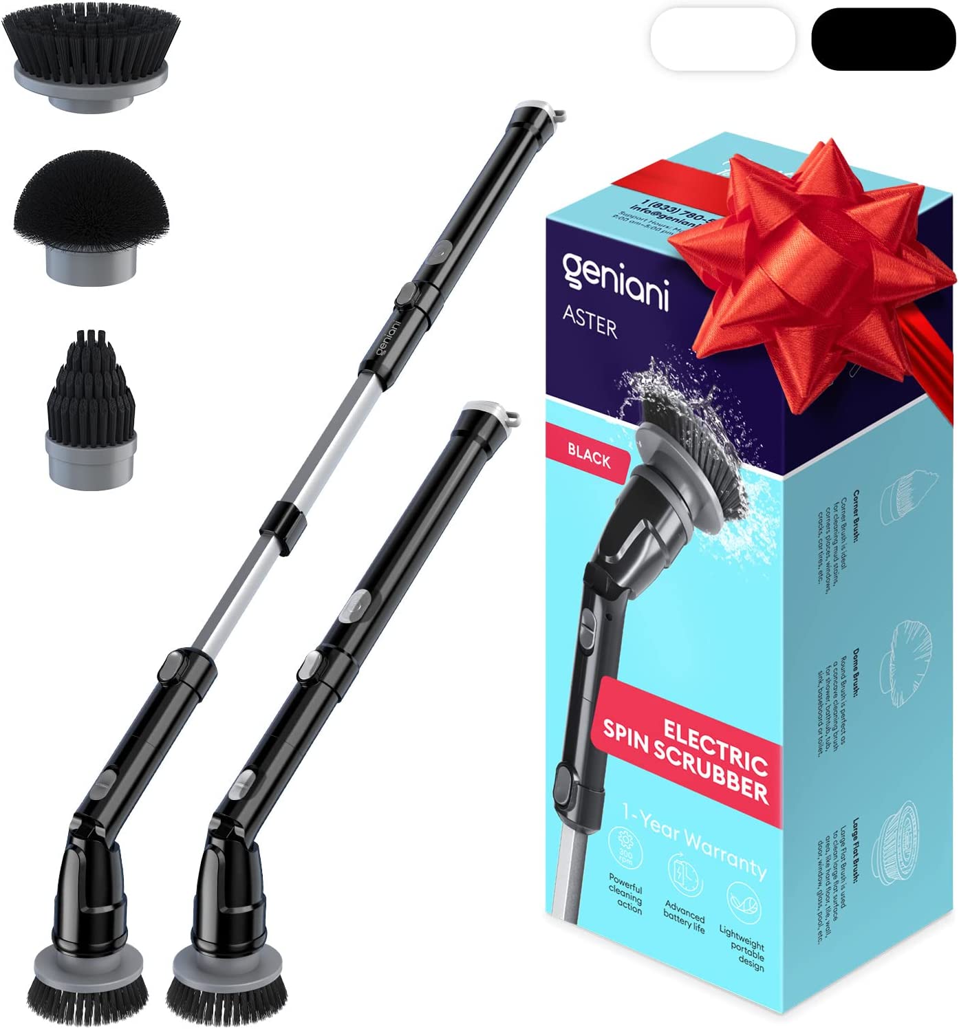 Cordless Electric Spin Powerful Scrubber 360 Rotating Brush For Cleaning Tile Floor Shower Tub