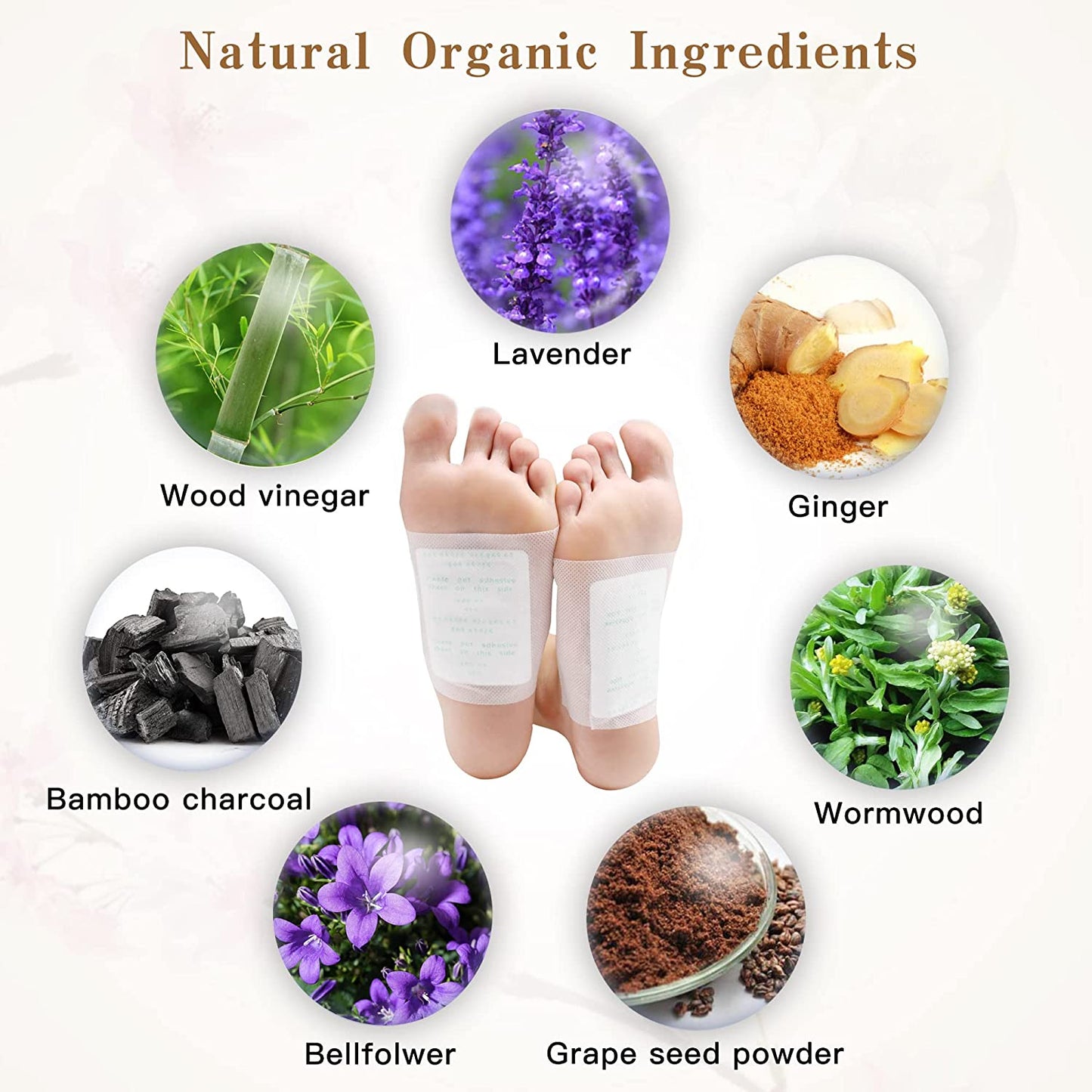 Organic Foot Pads Natural Ginger Ingredients Foot & Body Care