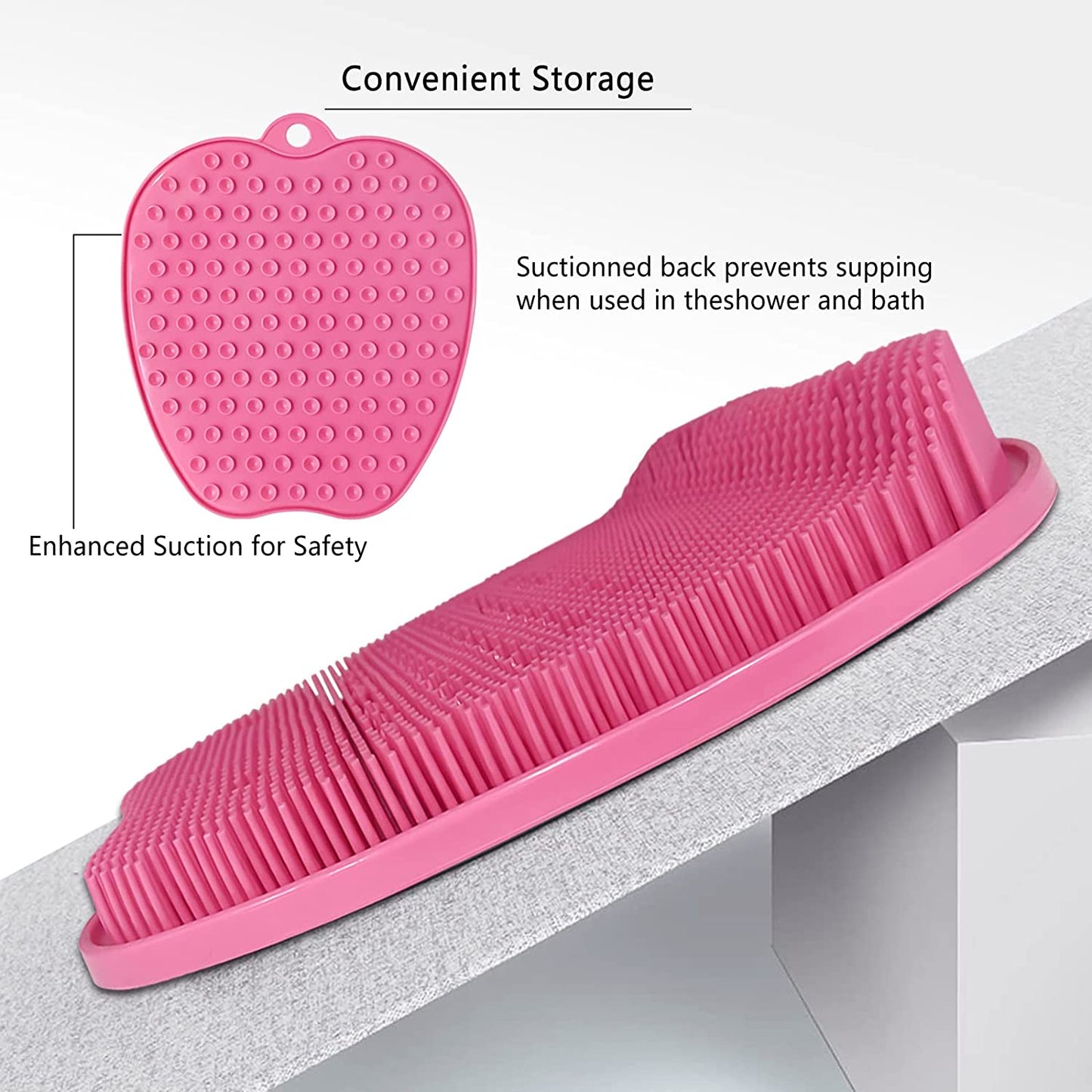 Foot Scrubber Mat w/ Non-Slip Suction Cups