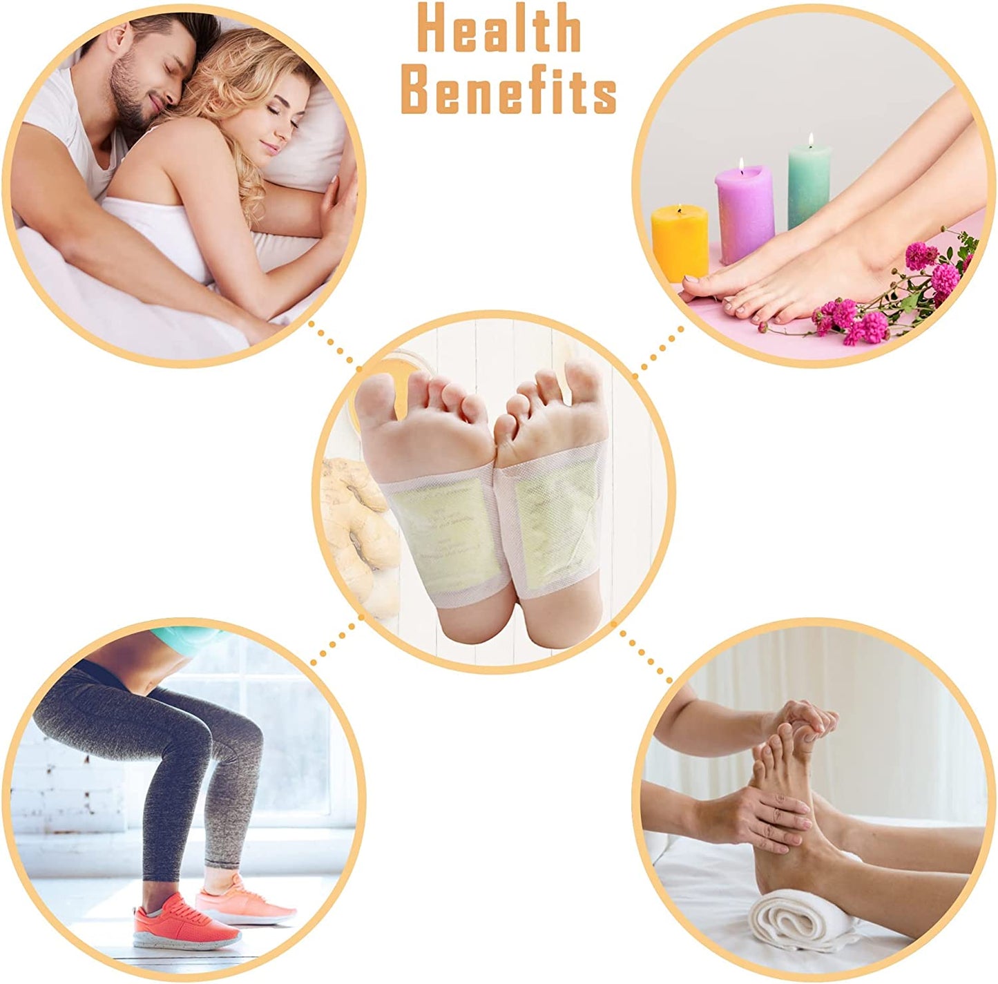 Organic Foot Pads Natural Ginger Ingredients Foot & Body Care