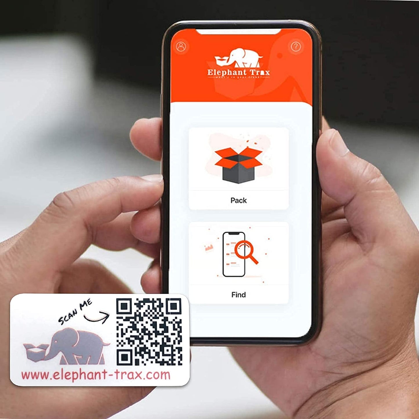 Elephant Trax Smart Storage QR Labels for Organizing Moving Storage & Inventory Tracking (40 Ultra Durable Unique Labels, 3x2)