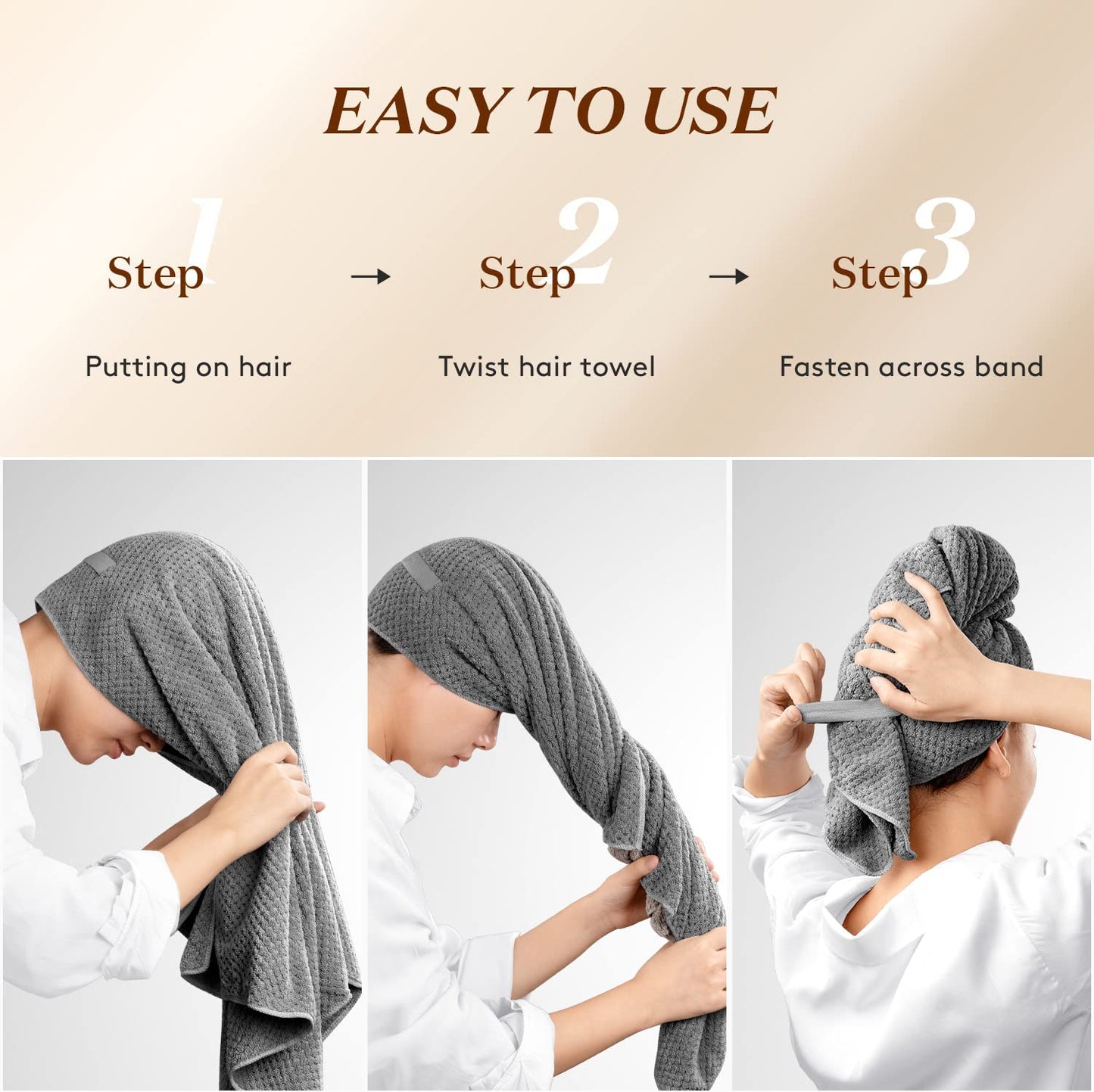 Hair Towel Large Microfiber Wrap For Women