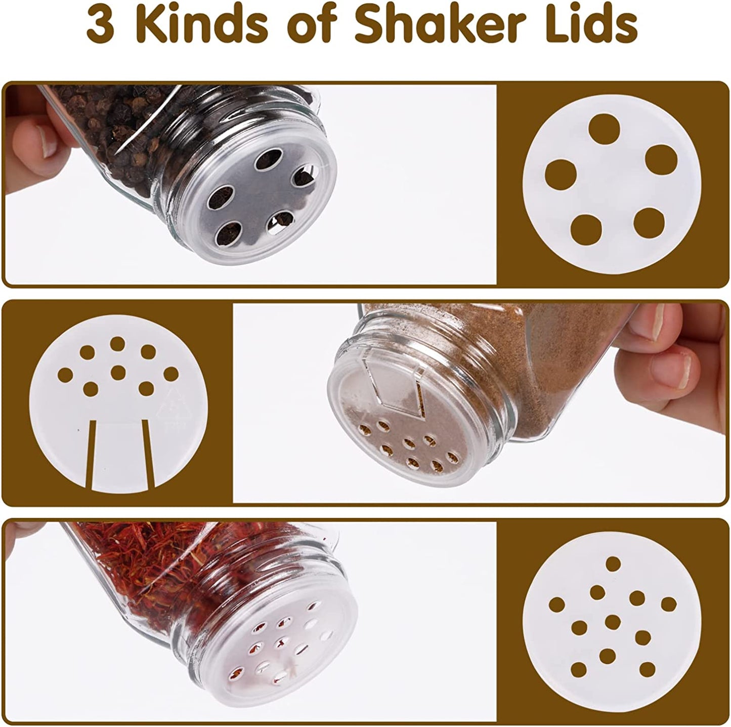 Glass Spice Jars 25pcs w/ Labels 25pcs 4oz.