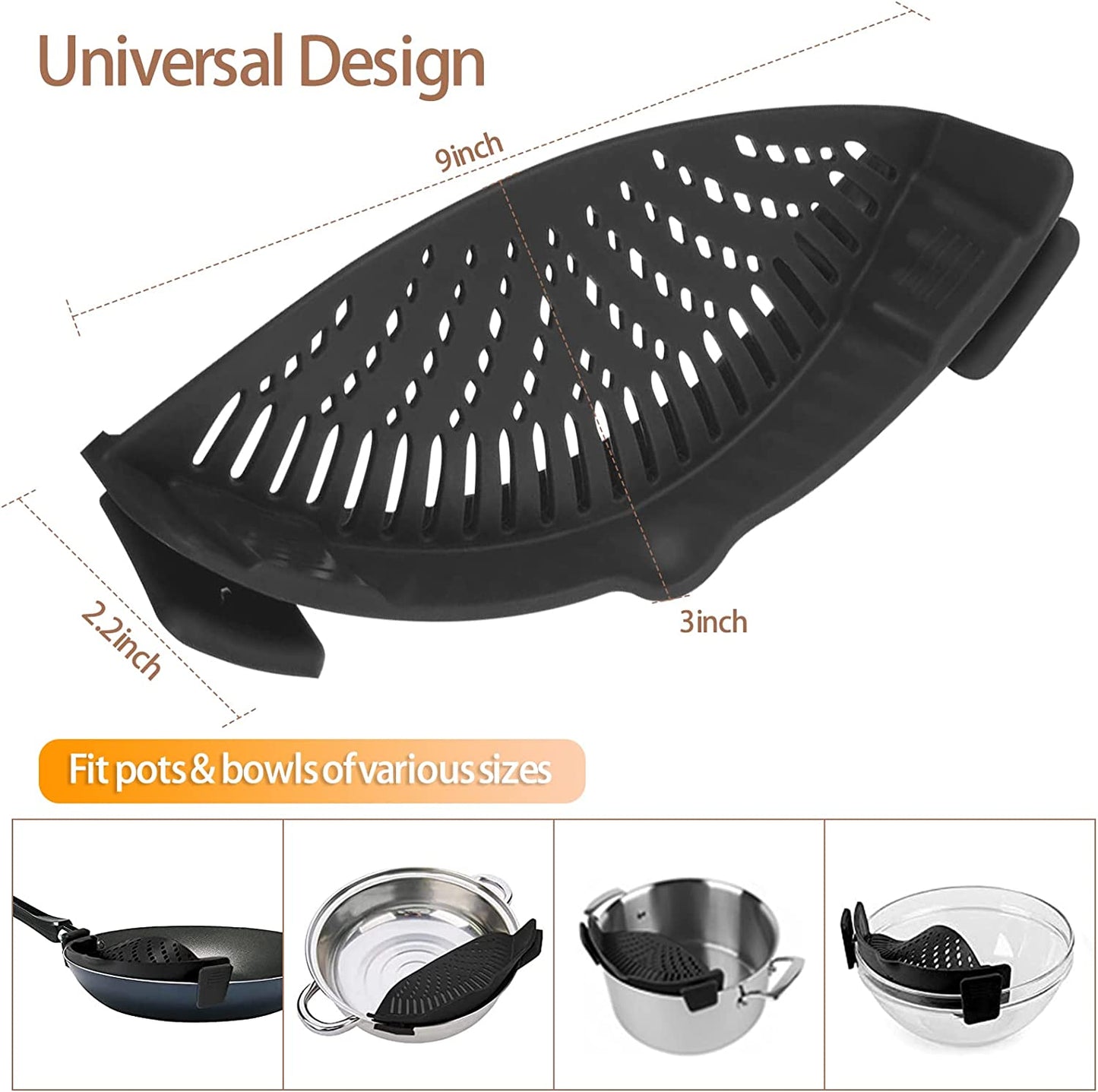 Silicone Food Strainer Clip Heat Resistant