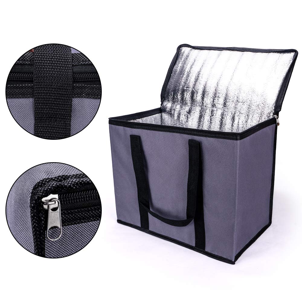 Reusable Grocery Bag w/ Zippered Top Extra Large - 2 Pack