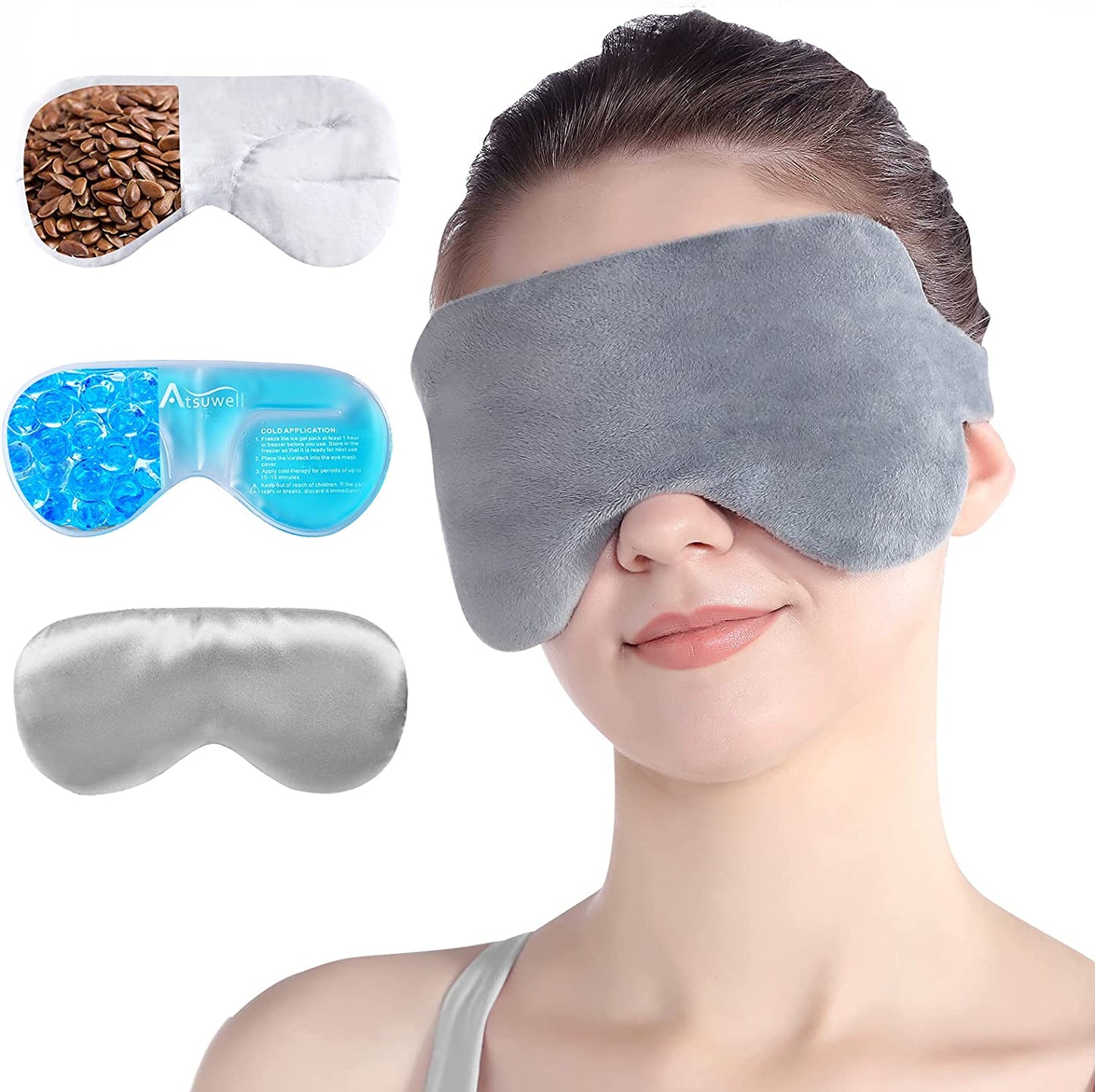 Sleep Eye Mask Compress Moist Heat & Cold Therapy