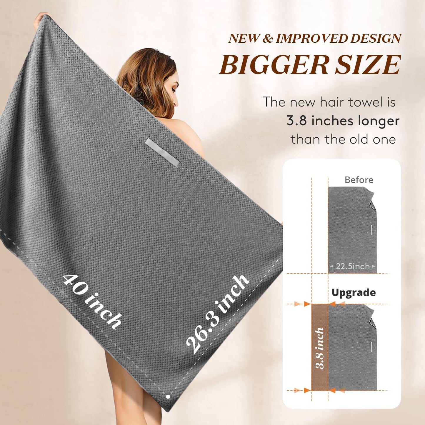 Hair Towel Large Microfiber Wrap For Women