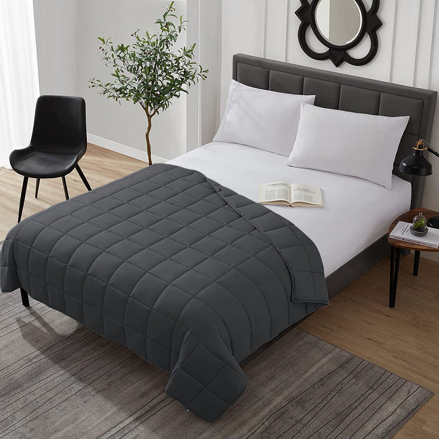 Weighted Cooling Breathable Blanket w/ Glass Beads All-Season Summer Fall Winter Soft Thick Comfort 36x48