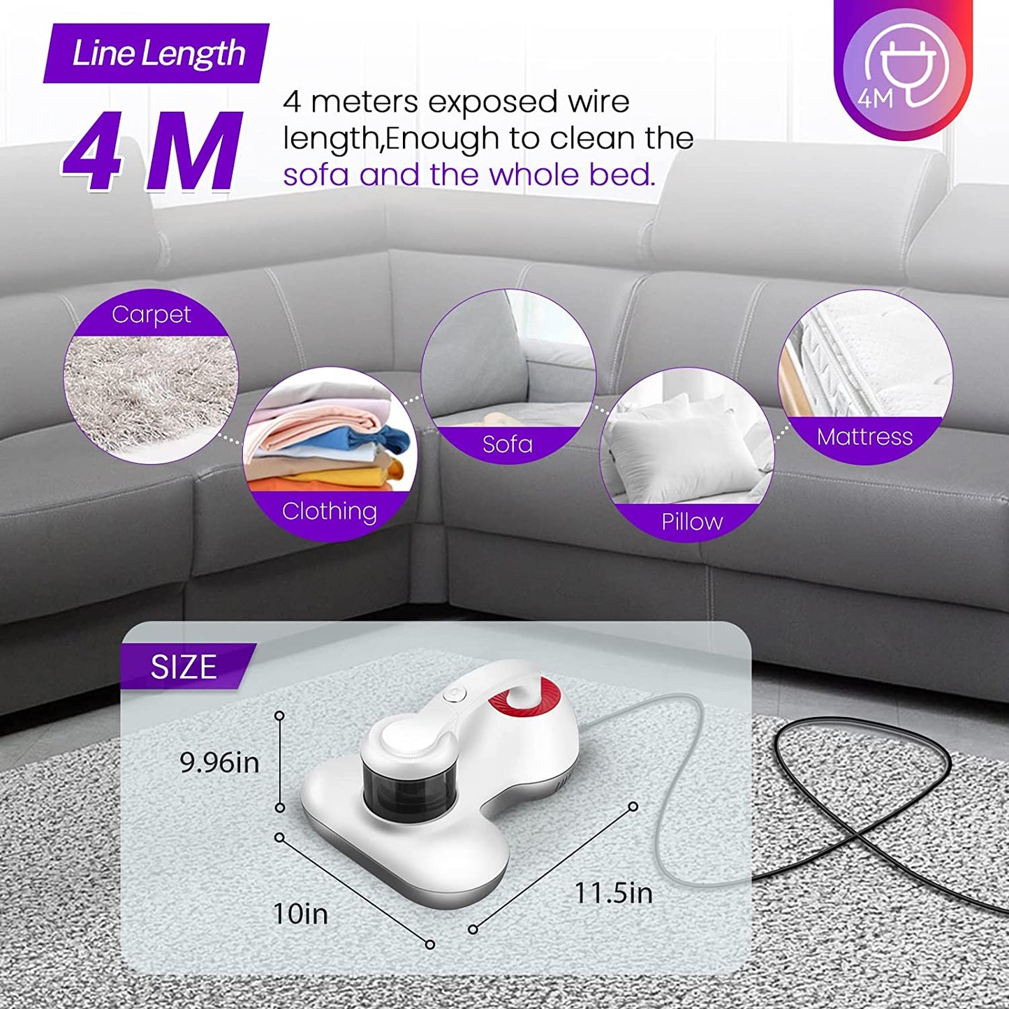 Upgraded Handheld Vacuum Cleaner Powerful Suction