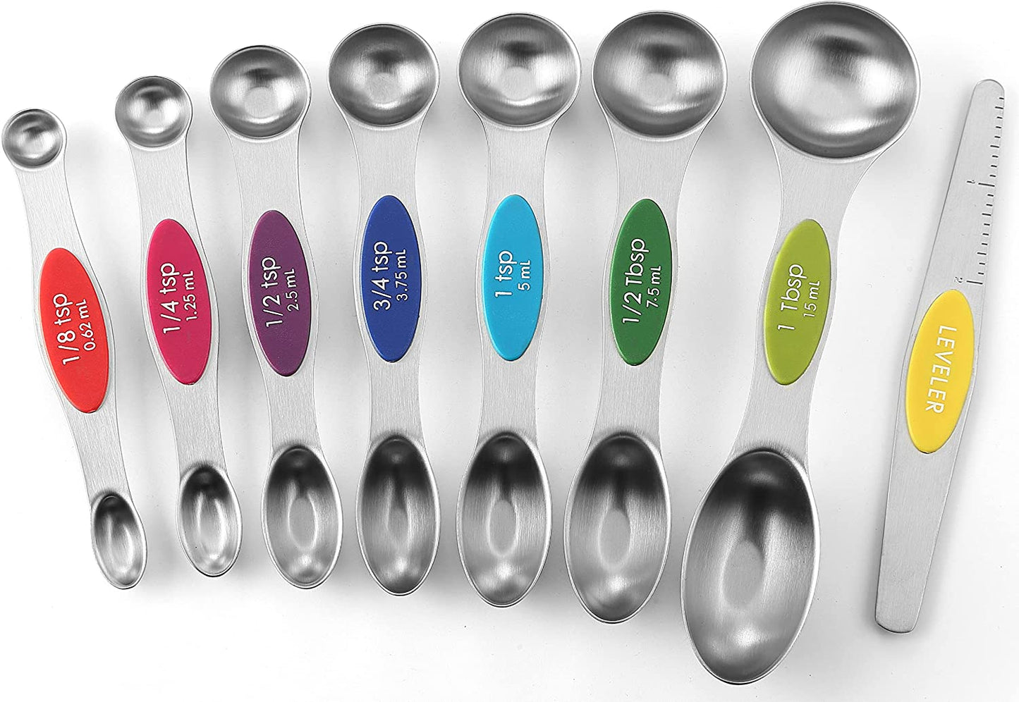 Magnetic Measuring Spoons Set Dual Sided Set of 8