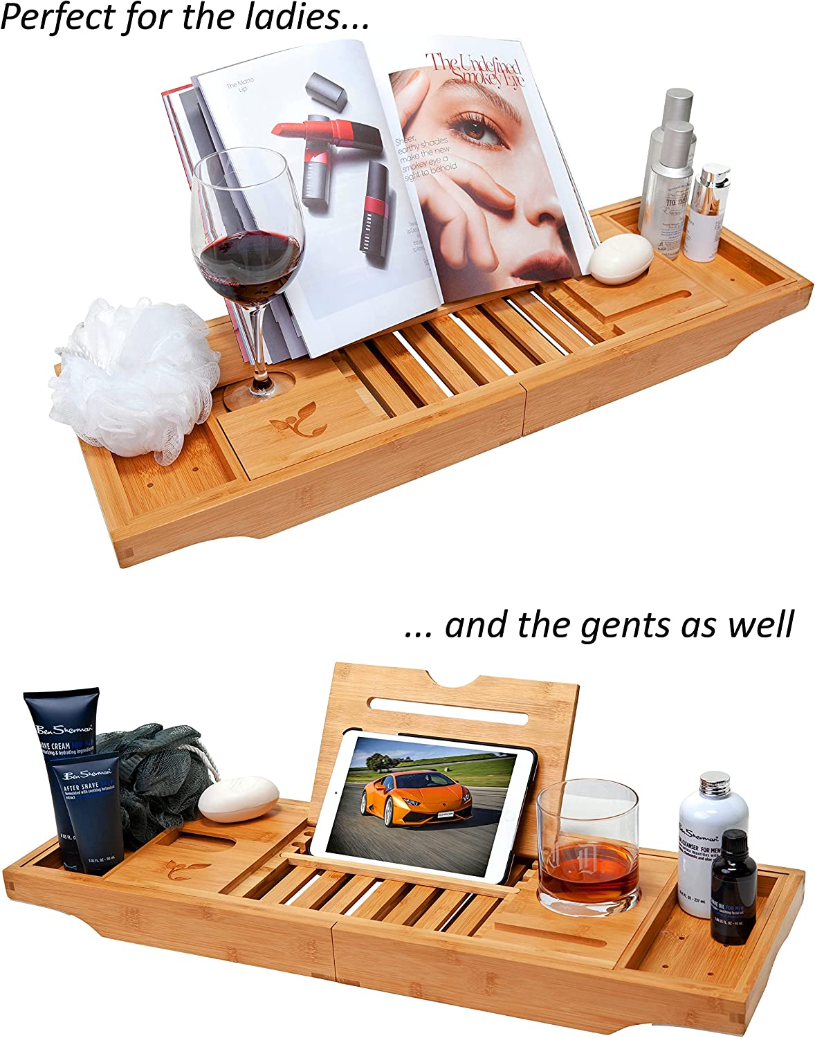 Bamboo Laptop Bed Tray w/ Foldable Legs