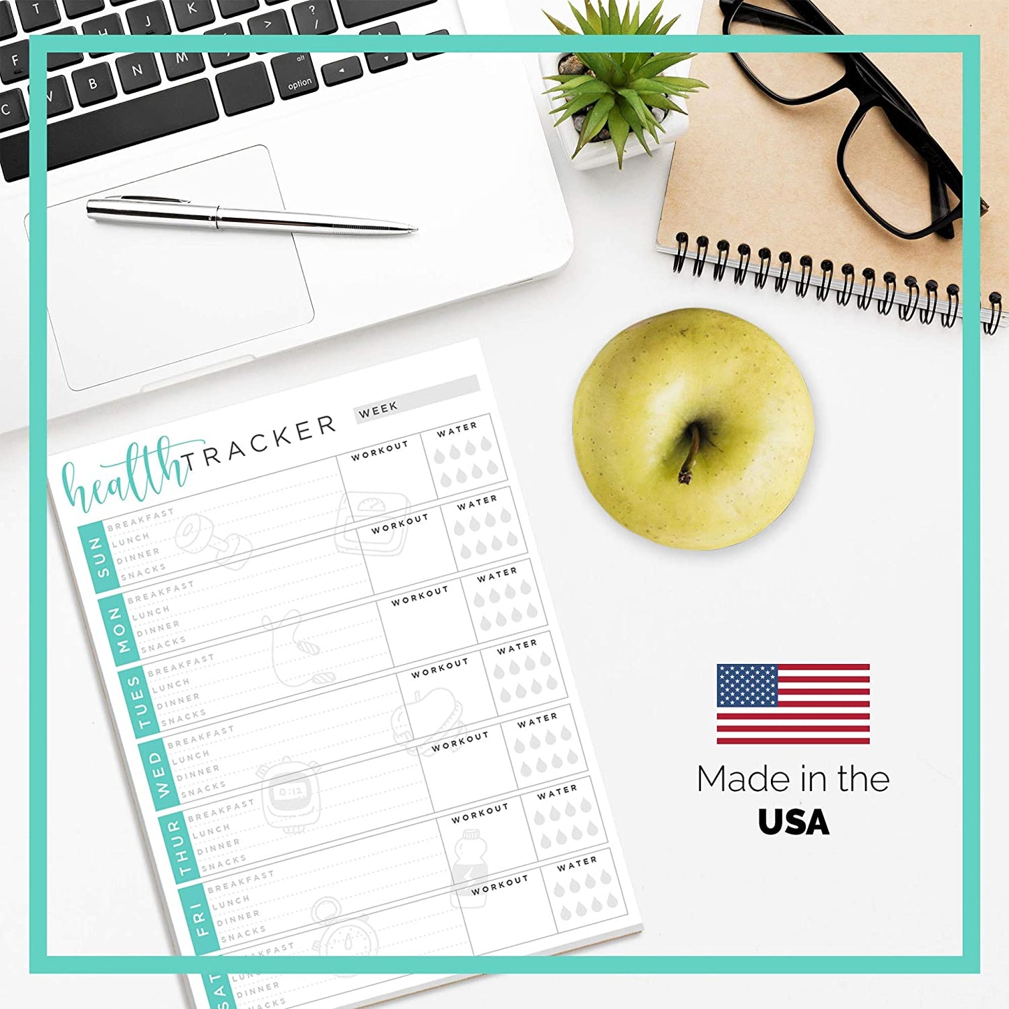 Weekly Health & Wellness Tracker Journal Exercise Planner