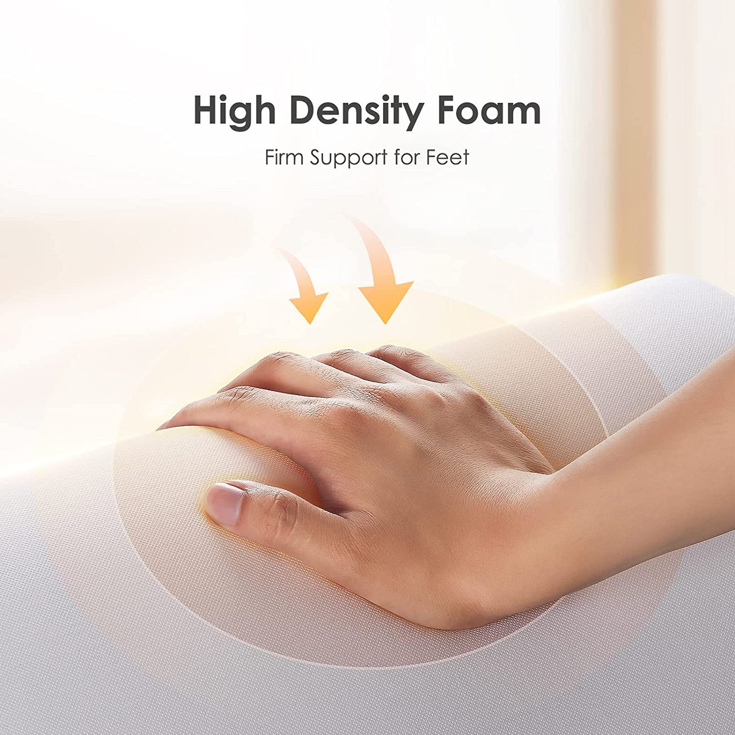Foot Rest w/ Adjustable Heights Ergonomic Washable Cover Non-Slip